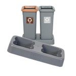 Plastikowy stojak na 2 kosze Fit Bin 20L marki Plafor