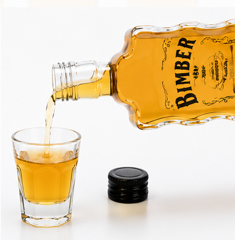 10x Butelka FALA 500 ml BIMBER  Czarna Zakrętka | Butelki na Nalewki, Bimber