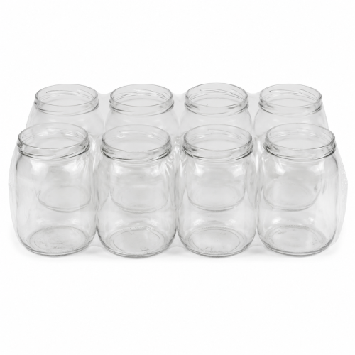 SŁOIKI 540 ml / 0,54 L SZKLANE BARYŁKA TO-540 FI 82/6 a'8 PAKOWANY W ZGRZEWKACH FOLIOWANY