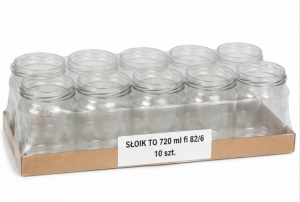Słoik szklany 720 ml – Słoik TO 720ml fi 82/6 - 10szt.