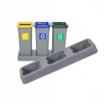 Plastikowy stojak na 3 kosze Fit Bin 20L firmy Plafor