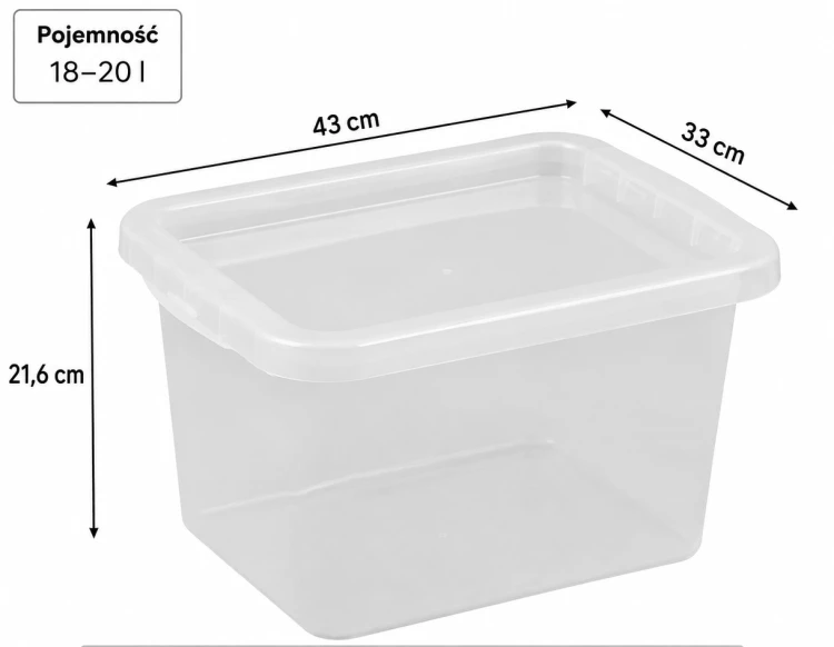 plastikowe pudełko z pokrywką, pudełko do przechowywania.png