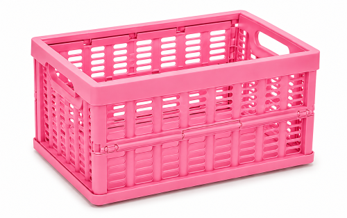 Koszyk składany MINI różowy 24x17,5x11 cm organizer pojemnik A5 do szafy