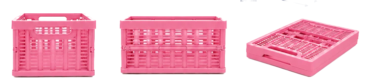 Koszyk składany MINI różowy 24x17,5x11 cm organizer pojemnik A5 do szafy