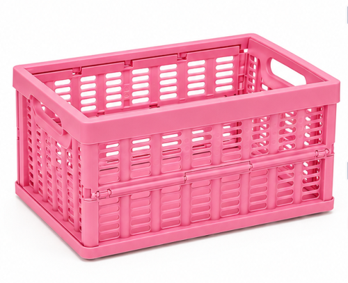 Koszyk składany MINI różowy 24x17,5x11 cm organizer pojemnik A5 do szafy