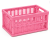 Koszyk składany MINI różowy 24x17,5x11 cm organizer pojemnik A5 do szafy