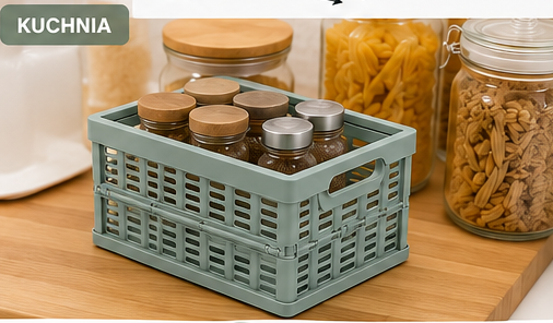 Koszyk składany MINI szałwia 24x17,5x11 cm organizer pojemnik A5