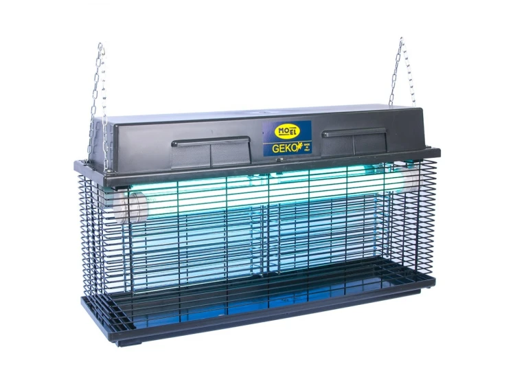 Lampa owadobójcza rażąca GEKO 7298 Professional 850 m² 2×40 W 5000 V IPX4