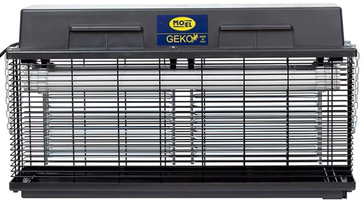 Lampa owadobójcza rażąca GEKO 7298 Professional 850 m² 2×40 W 5000 V IPX4