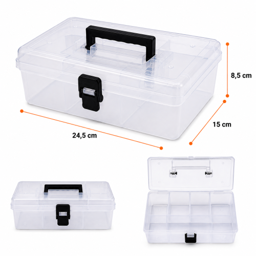 Organizer narzędziowy Prosperplast NUN 25 KNU25 skrzynka na śrubki wkręty 24,5x15x8,5 cm