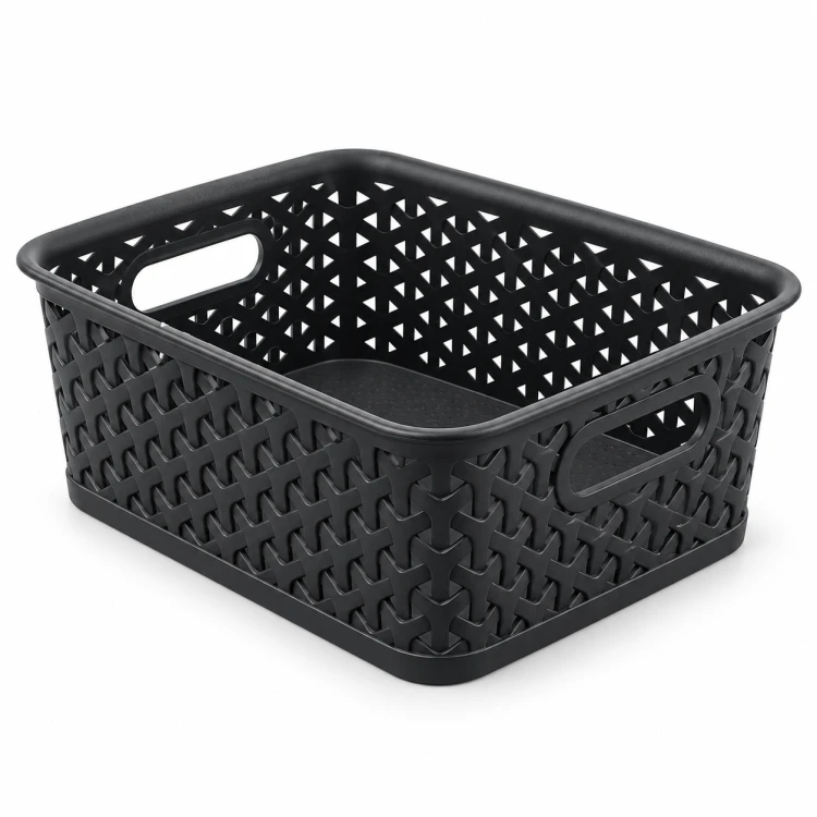 Koszyk Curver czarny plecionka organizer 25x19,5x10 cm