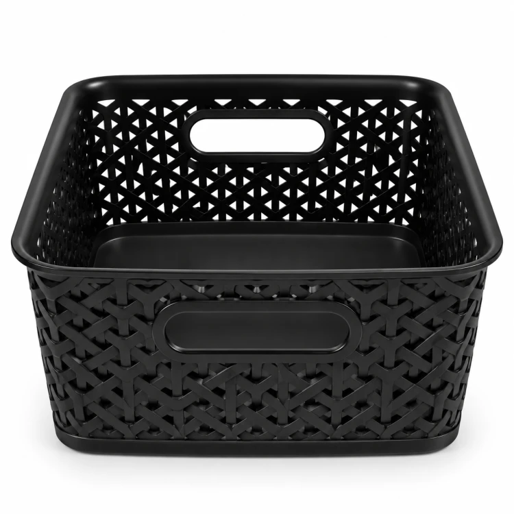 Koszyk Curver czarny plecionka organizer 25x19,5x10 cm