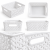 Koszyk Curver Style biały organizer plecionka 25x19,5x10 cm