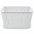 Koszyk 18L Biały Organizer Rattan Plecionka do Szafy Łazienki 35,5x28,5x22 cm