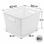 Koszyk MY STYLE L 18L mleczny transparentny organizer rattan plecionka 35,5x28,5x22 cm