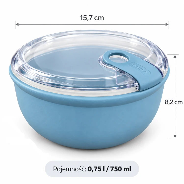Lunch Box ROTHO ELA 0,75L Szczelny Pojemnik na Żywność Niebieski