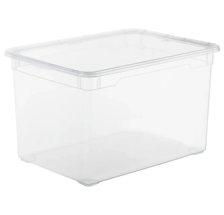 Pojemnik do przechowywania Rotho CLEAR BOX MAXI 46L z pokrywą przezroczysty