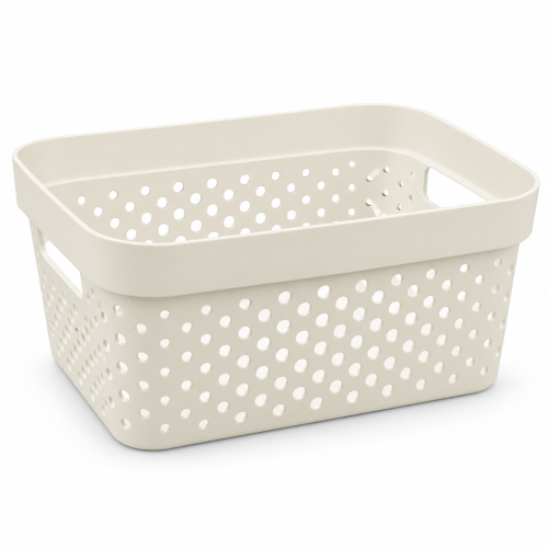 CURVER INFINITY POJEMNIK KOSZYK AŻUROWY ORGANIZER 4,5L KREMOWY RECYCLING