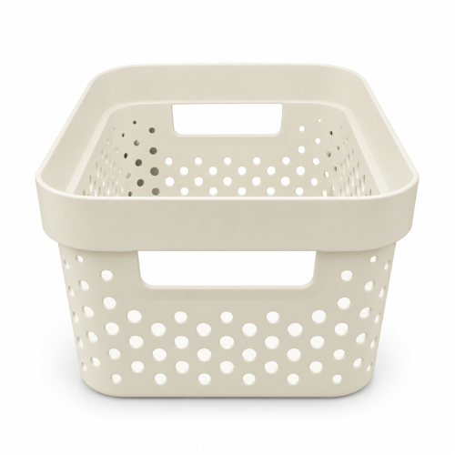 CURVER INFINITY POJEMNIK KOSZYK AŻUROWY ORGANIZER 4,5L KREMOWY RECYCLING