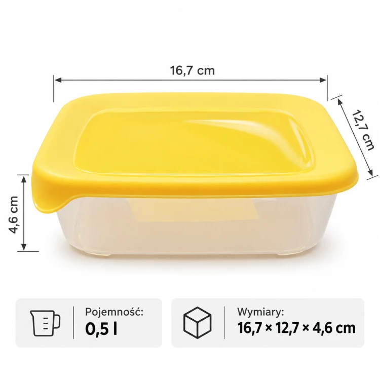 Pojemnik na żywność Curver Fresh&Go 0,5L z pokrywką do lodówki