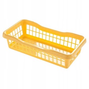 zółty KOSZYCZEK organizer NA KREDKI drobiazgi 20x10 K-1
