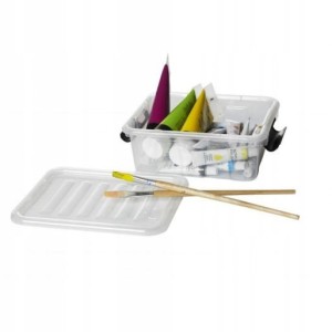 Organizer Home Box 2L - przezroczysty, zamykany na zatrzask